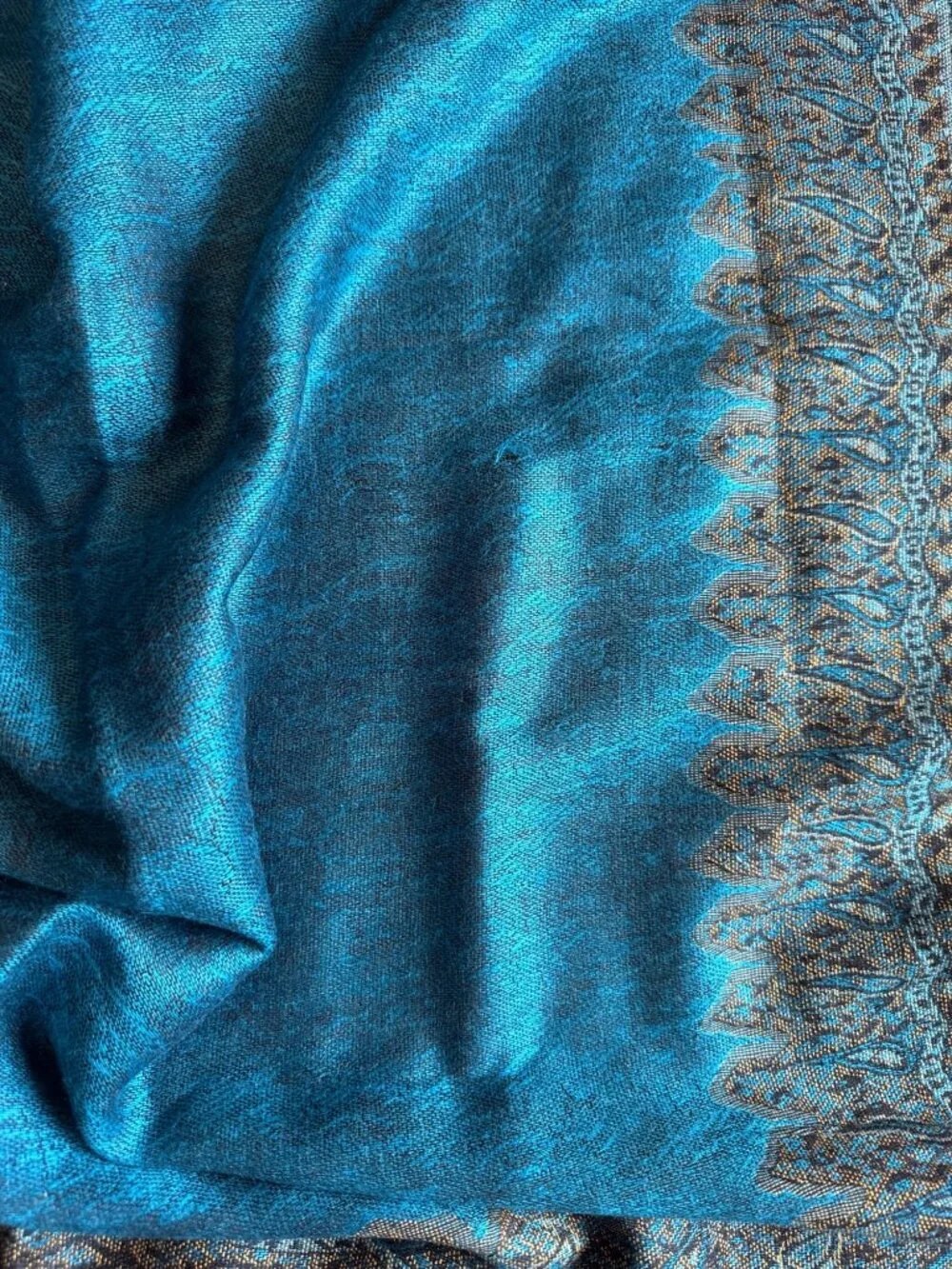 Woven Rectangle Women's Fashion Scarf with Fringe Blue Yellow Black Fall